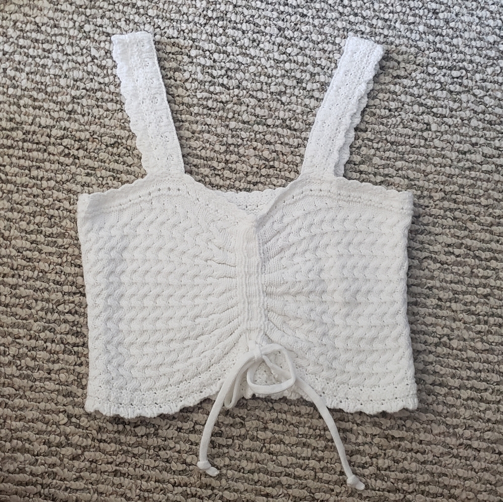 Reversible Crochet Cropped Tank Top